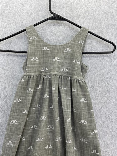 Hainmade Kids Girls Jumpsuit Sleeveless Taupe Gray Size 3/4 Years Rainbow Print - Picture 10 of 11