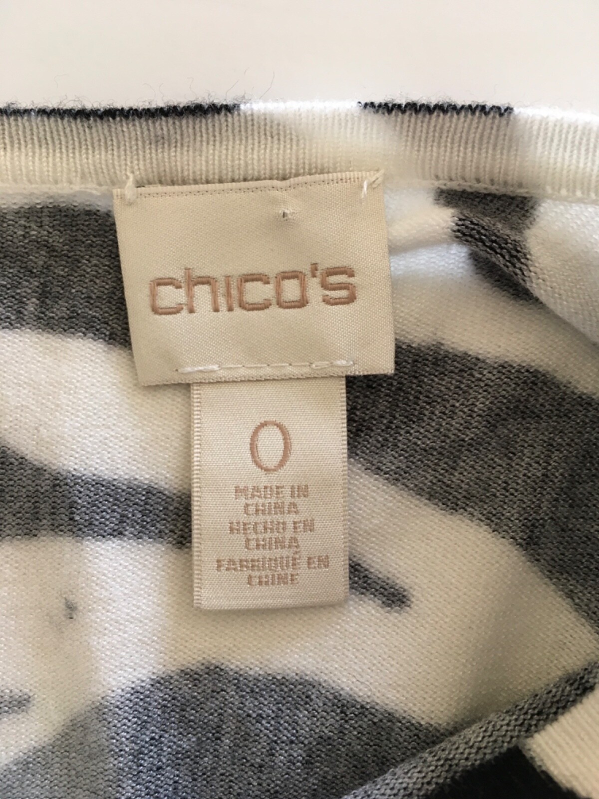 Chico's Zebra Pattern Zip Back Mindy Pullover Swe… - image 10