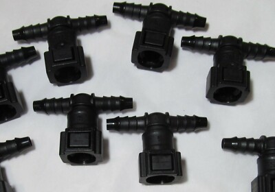 5x STAR D7.89 PA12 NYLON FUEL LINE 3-WAY QUICK CONNECT TEE 7.89mm