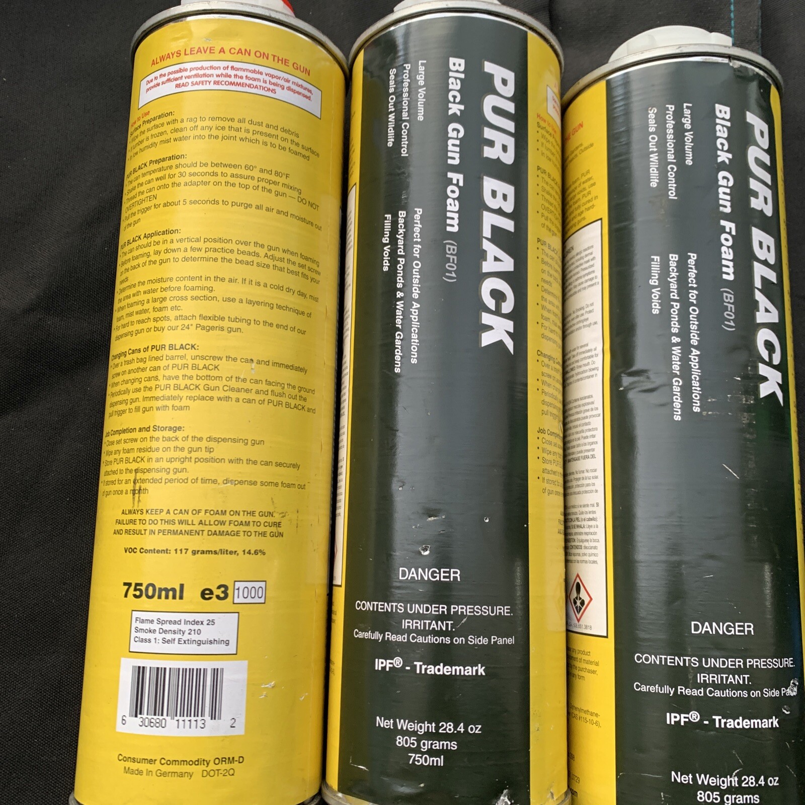 Pur Black BF01 Black Gun Foam Professional Control Seals Out Wildlife 3