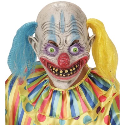 PSYCHO CLOWN MASKE # Halloween Horrorclown Killerclown Horror Kostüm Party 00403