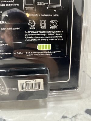 Vintage Emerson 2GB MP3 Music & Video Player (EMP516-2) | eBay