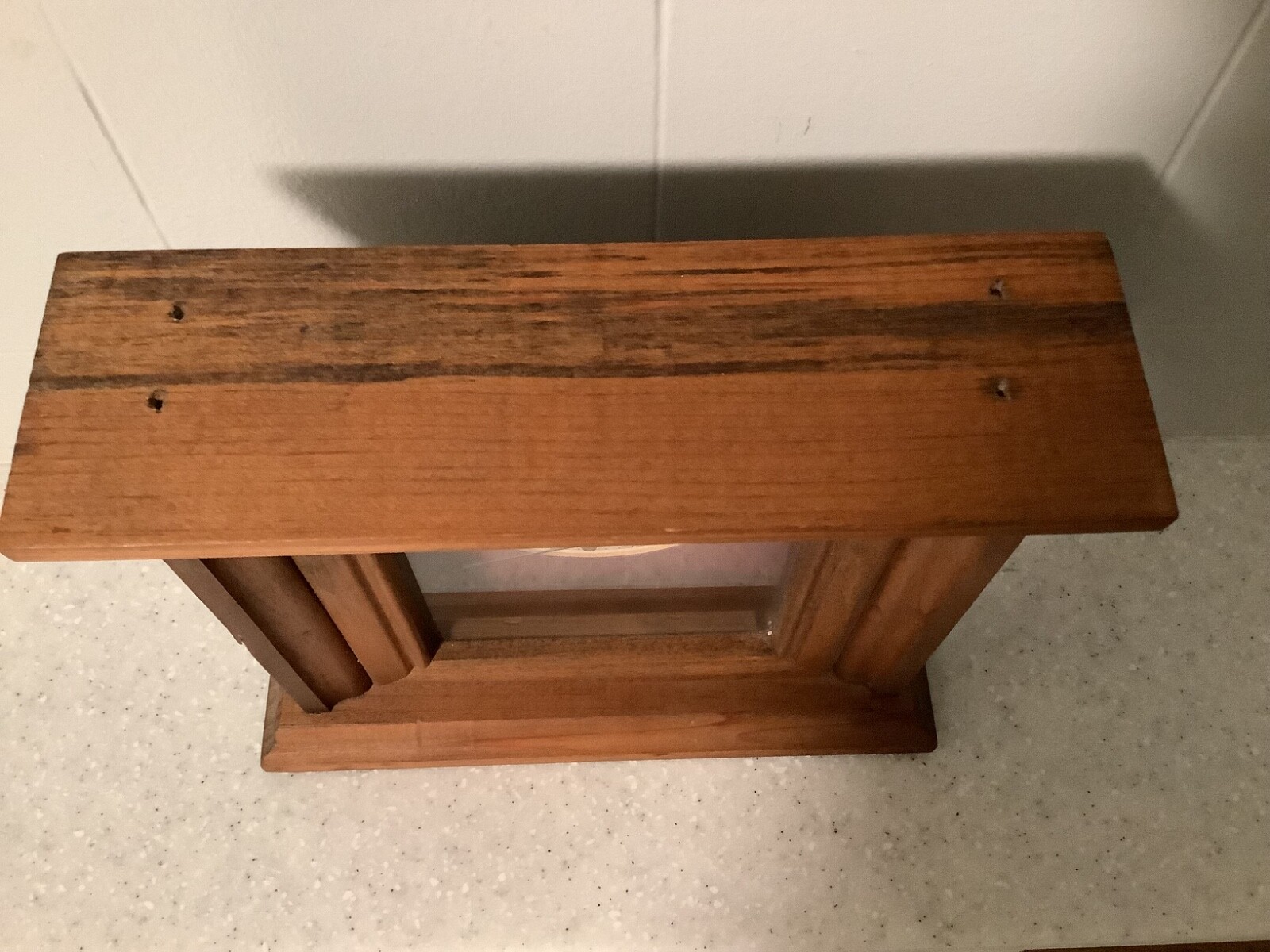 VTG Noel Woodcraft Wood Mantel Clock Missouri-Quartz-Battery Powered (TESTED)