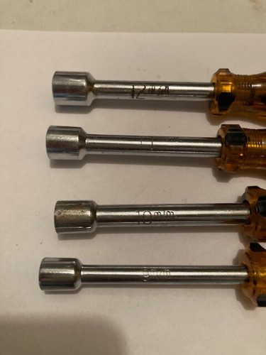VINTAGE - OLYMPIA TOOLS 4 PC METRIC HEX NUT DRIVER SET - 12MM, 11MM, 10 MM, 9MM - Picture 2 of 8