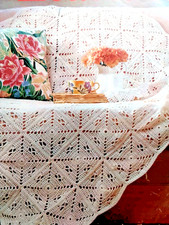 Crochet Pattern Throw 51" Square Including Border Magazine Extract Vintage
