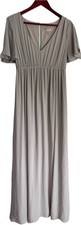 Show Me Your Mumu Emily Empire Chiffon Dress Size Medium Soft Beige EUC!