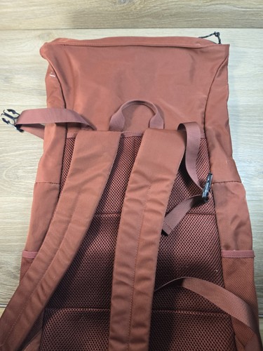 Fabletics Roll Top The Only Backpack Rust Burnt Orange Nylon| Gym Travel Bag - 第 10/10 張圖片