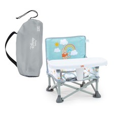 Portable Booster Seat Toddler Folding Dining Chair w/ Double Tray Baby Travel
