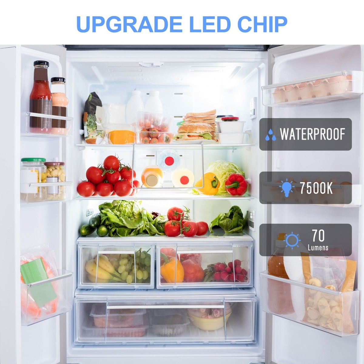 Luce LED Per Frigorifero Whirlpool/Kenmore/Maytag, Ricambio W10515058, Bianca, Elettrica