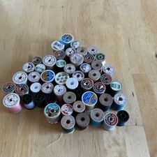 Lot Of 50 Vintage Spools Of Thread AH Rice Fairloom Coats Clark Multi colors