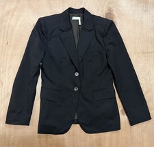 Vintage Yves Saint Laurent Rive Gauche Wool Black Blazer Size 38 Made In Italy