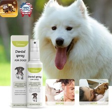 Pet oral hygiene spray mint breath freshener for cats dogs deodorizing     