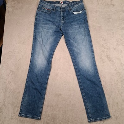 Tommy Hilfiger Jeans Mens W36 L34 Blue Scanton Slim Stretch Denim Casual