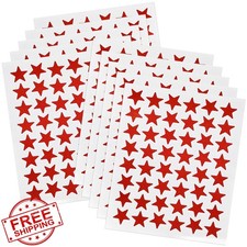 0.6 Inch Red Star Stickers 960 Pcs, Reward Stickers for Kids Charts