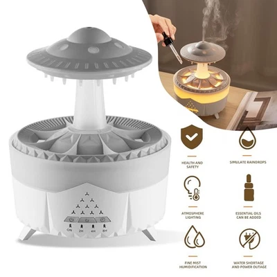 MARKENLOS Regentropfen Luftbefeuchter 7-Farben LED Aromatherapie Diffusor Öl Diffuser