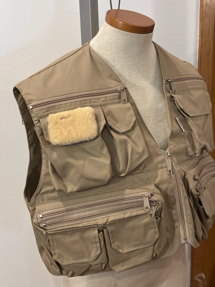 DE COLECCIÓN ORVIS: Chaleco de pesca con piel de oveja TALLA S (BEIGE CAQUI) Foto 2 de 4