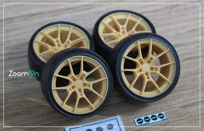 ZoomOn 1/24 18'' Rays Volk Racing G025 Rim set with Tyres