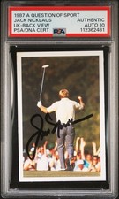 1987 A Question Of Sport Jack Nicklaus Signed Back View Card PSA GEM MT 10 AUTO