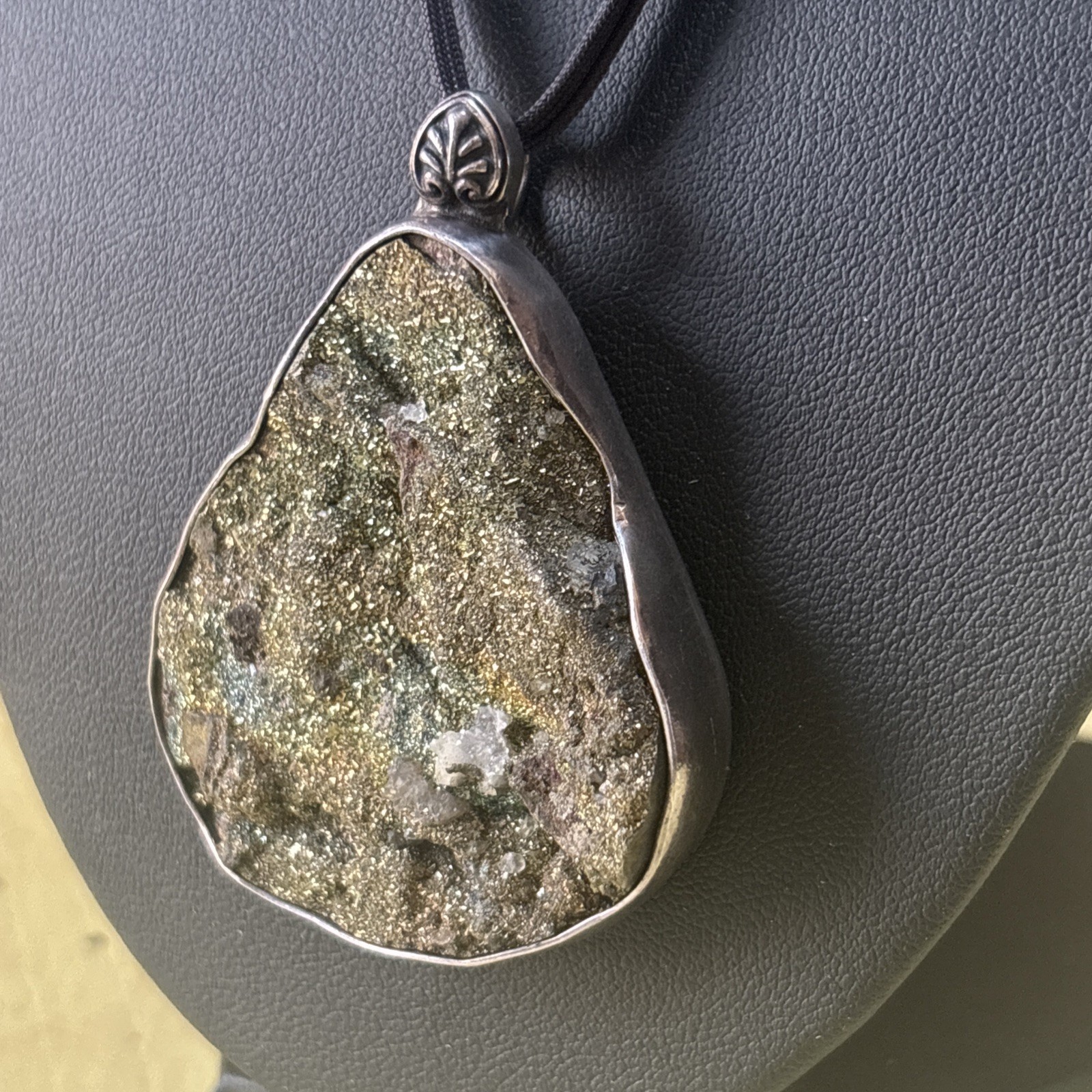 Signed Artisan Michael DeCorte Druzy, Sterling Si… - image 1