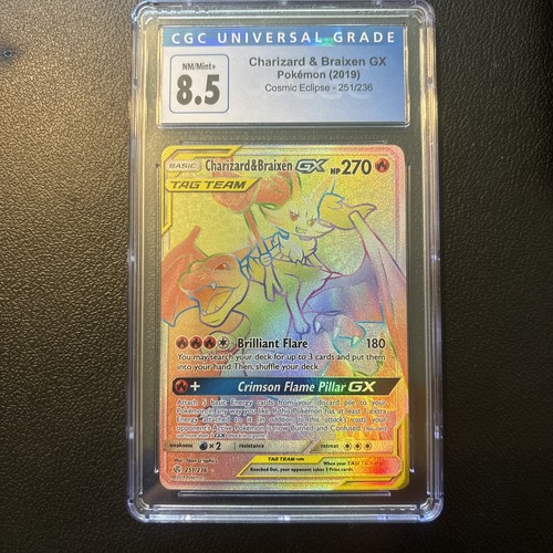 Charizard & Braixen-GX graded CGC 8.5 for sale on eBay
