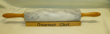 Marble Rolling Pin Gourmet Chef 18" X  9.75"  X 2.5 Inches With Wood Cradle