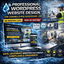 LEGIONELLA RISK ASSESSMENT WEB DESIGN WORDPRESS | NO MONTHLY FEES | FREE HOSTING