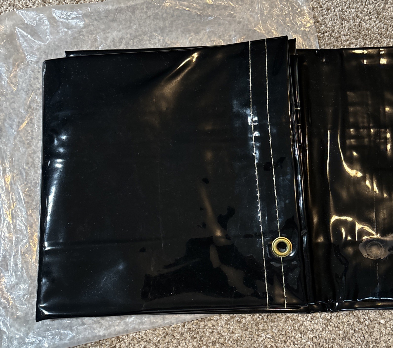 JACKSON WILSON WELDING TRANSPARENT WELDING CURTAIN 14MM Green - 6' X 6' #36299