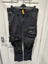 Snickers Work Trousers 6341 Black Size 50 Allroundwork Stretch W35 L32