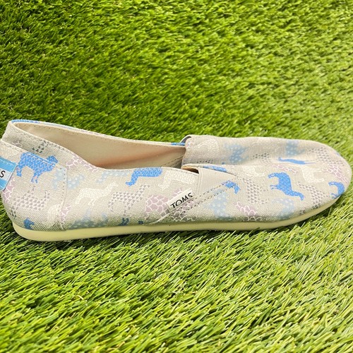 Toms Redondo Slip-On Womens Size 10 Gray Blue Casual Classic Walking Flats Shoes