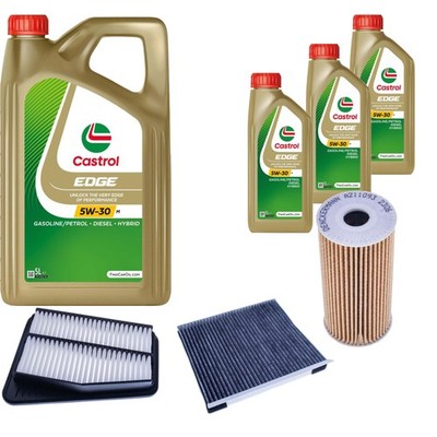Inspektionspaket Castrol EDGE 5W-30 M Engine 8L für KIA Stinger 3.3 T-GDi 4WD