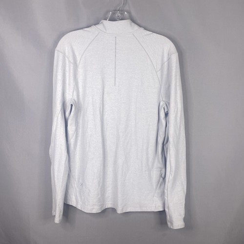 Lululemon Pullover Shirt Mens Medium Gray Surge 1/2 Zip Jersey Sweatshirt - Picture 2 of 9
