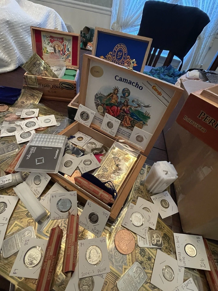 ESTATE SALE SILVER & GOLD LOT!  Coins, Bars, Rounds, Rolls, Slabs & Bills!   - Image 3 of 4