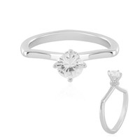 Cavill Damen Silberring 925 Sterling 1,05Ct Kambodscha Zirkon Rund
