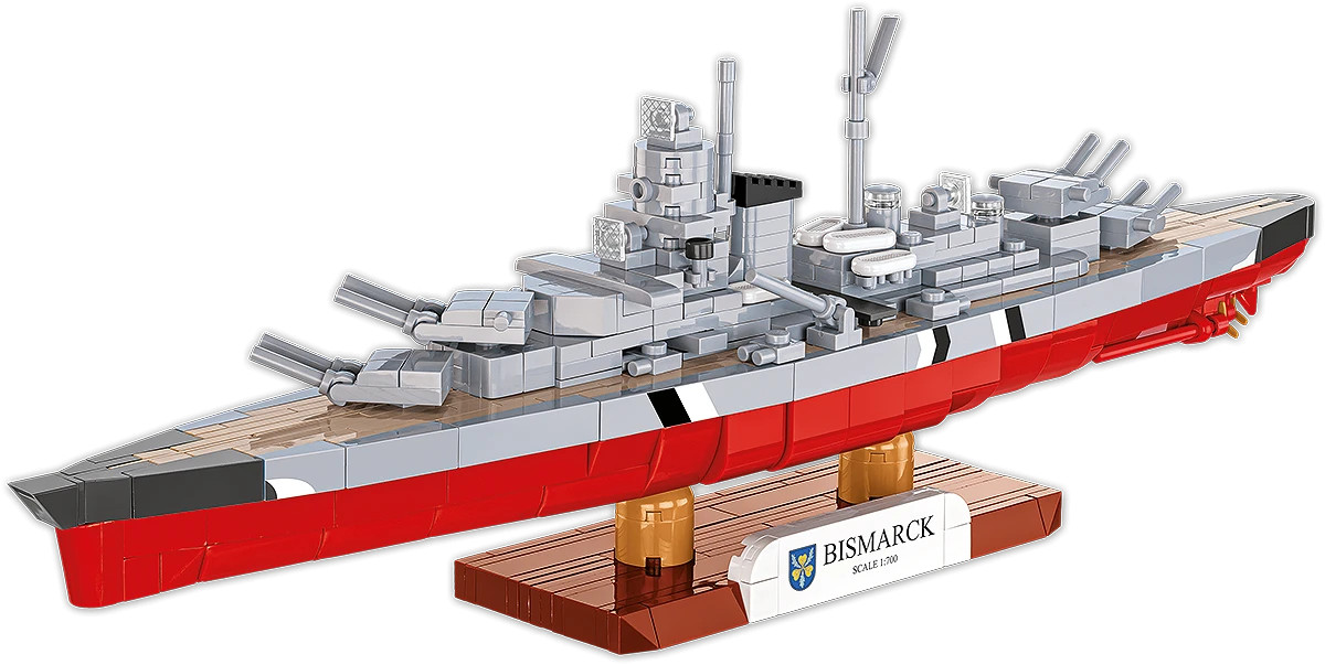 COBI-4854 German Battleship Bismarck WWII Ship Building Brick Model 590pcs