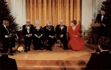 President Ronald Reagan and wife Nancy Kennedy Center Honorees ~ postcard sku679