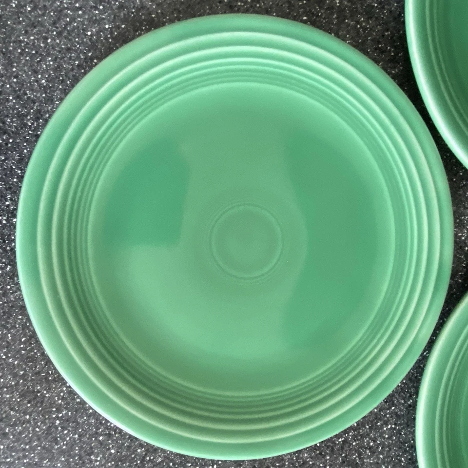 Vintage Fiesta Mint Green 7.5" Salad Bread Luncheon Plates Lot of 6 - Image 4 of 4