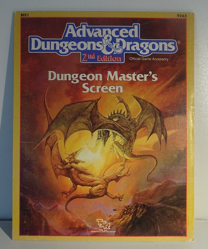 Advanced Dungeons and Dragons Dungeon Masters Screen 9263 TSR REF 1 2nd ...