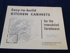 Vtg 1958 USDA Pub 680 Easy-to-build Kitchen Cabinets Remodeled Farmhouse C663