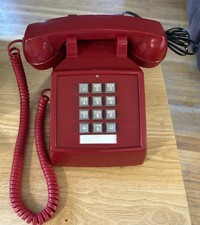 Cortelco Telephone for Landline, Red Traditional Corded Y0276