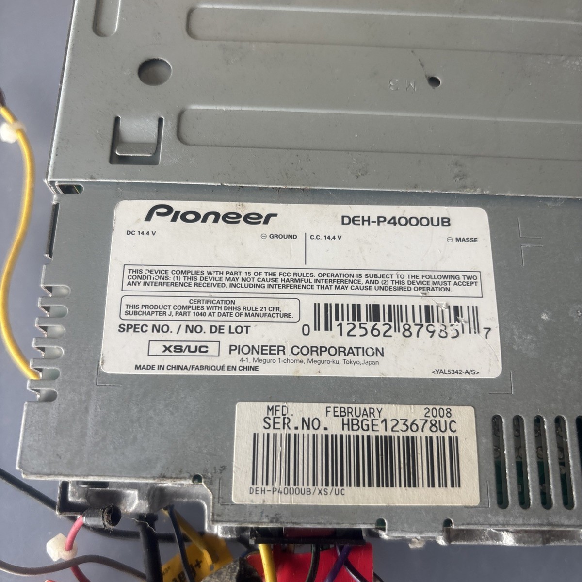 Pioneer DEH-P4000UB CD MP3 USB AUX Radio | eBay