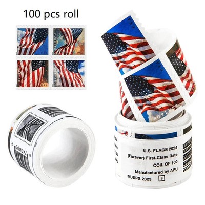 2024 USPS Four Flags Forever Coil Roll Scott 5871-5874 MNH 100 PCS First Class