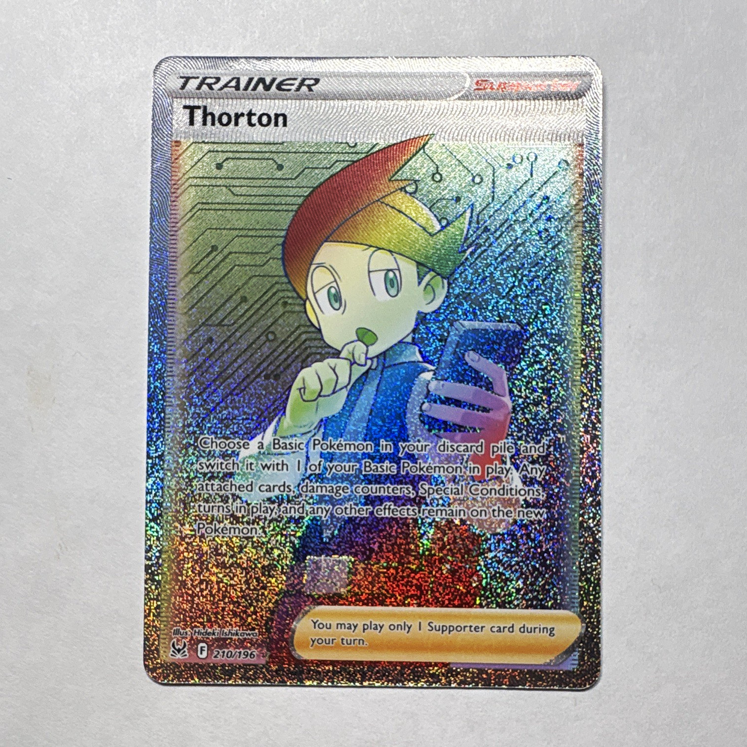 Pokemon TCG Thorton 210/196 SWSH11 Lost Origin Secret Rare Holo Full Art