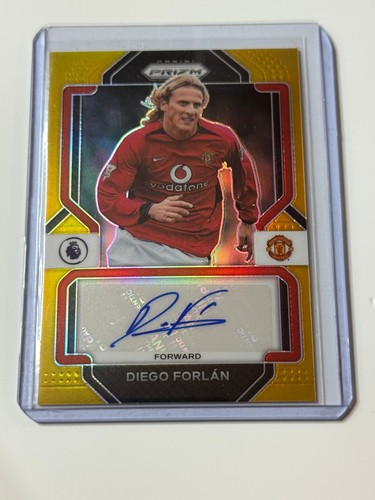 2022-23 Panini Prizm Premier League Signatures Auto Gold Diego Forlan 07/10