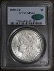 1880-CC (MS64 CAC) Morgan Silver Dollar $1 PCGS - KEY DATE