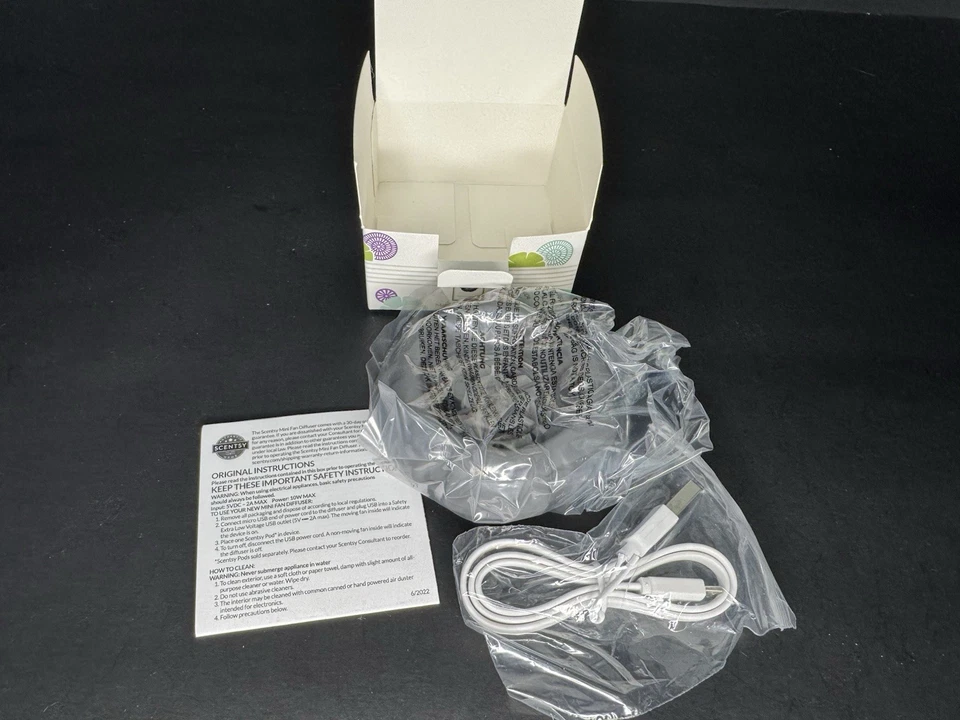 Scentsy Air Solo Mini Fan Diffuser Slate Gray USB Powered New in Box - Image 4 of 4