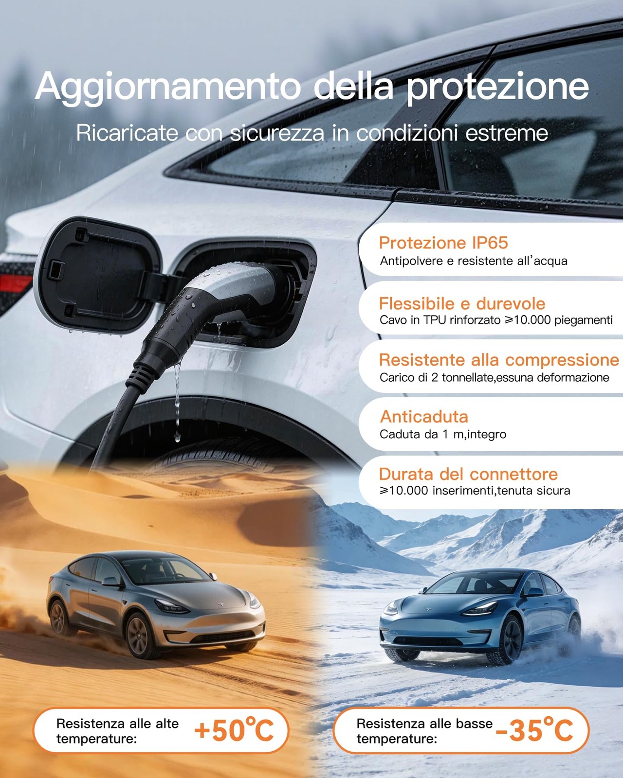 Cavo Ricarica Auto Elettrica App 3,68 Kw 6m Portatile Tipo 2 Schuko Monofase 16 - Miniatura 16