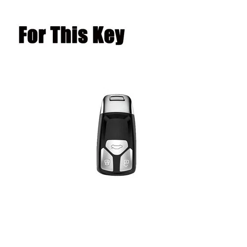 Zinc Alloy TPU Silicone Car Key Fob Case Cover For Audi TT S4 S5 SQ5 A4 A5 Q5 Q7 - 第 2/16 张图片