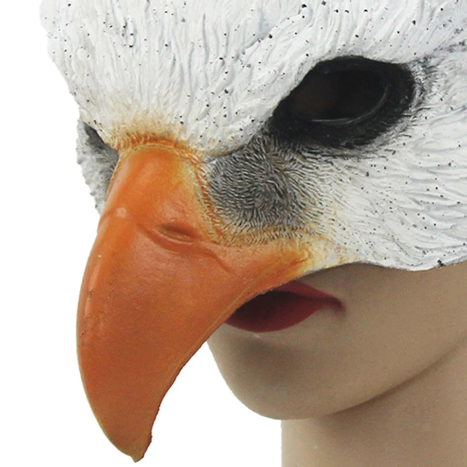 Eagle Head Shaped Mask Unique Halloween Costume Prop for Carnivals Roles Playing - Image 4 of 4