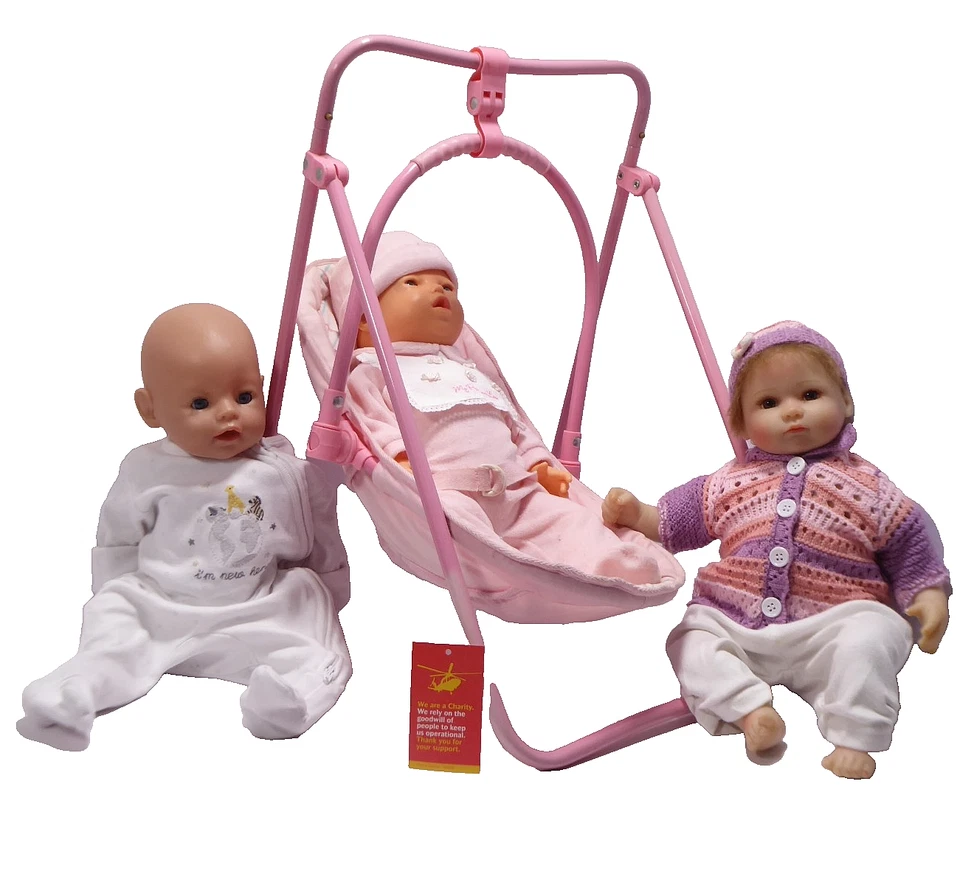 Baby Dolls And Baby Swing With Carrier NPK Collection Zapf Creation KB6A - Image 2 of 4