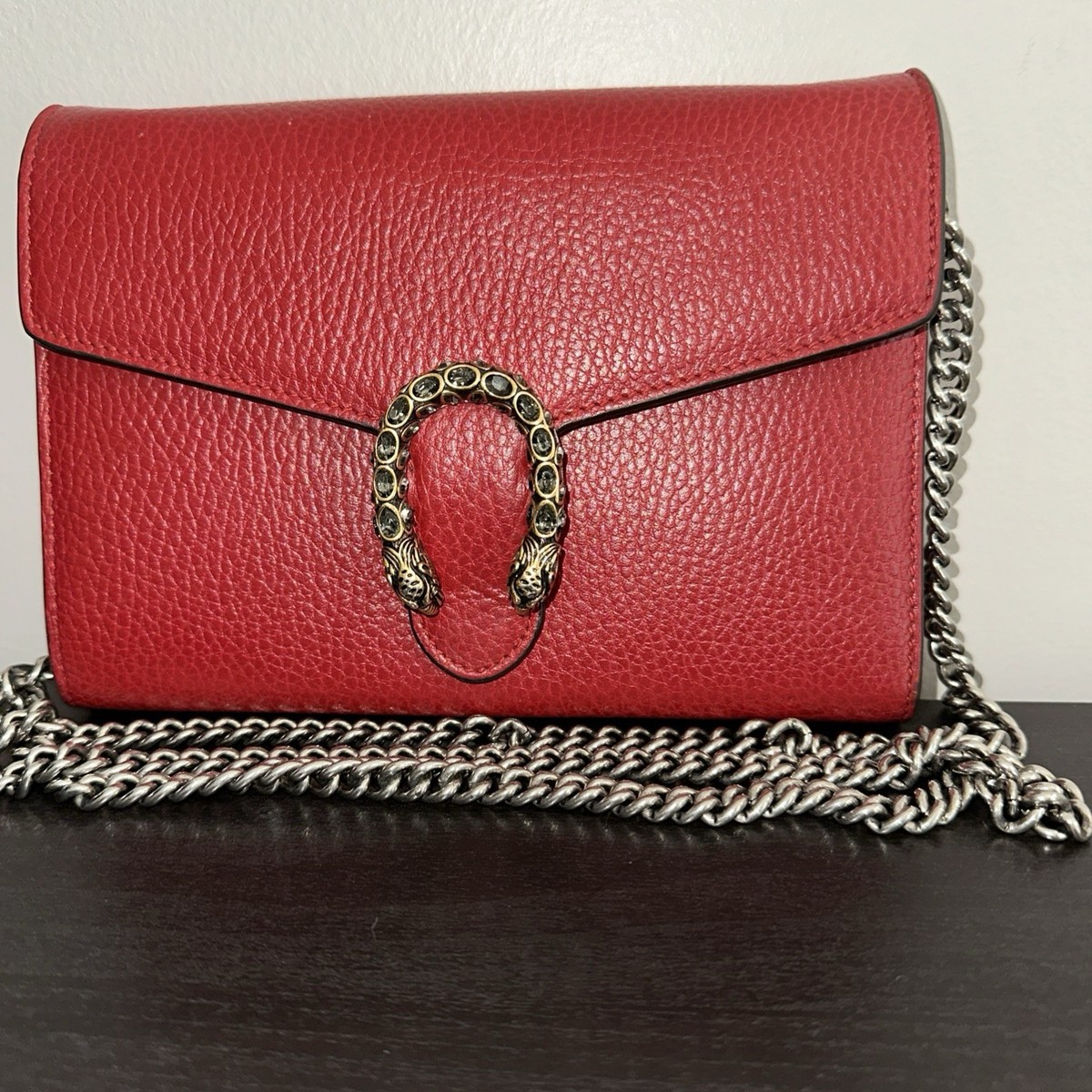 Authentic GUCCI Dionysus Super Mini Chain Crossbody Shoulder Bag